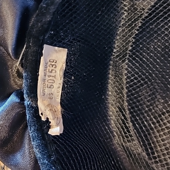 Vintage Black Net Hat, Union Made - Picture 4 of 5